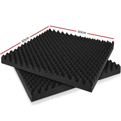 Dealsmate Alpha Acoustic Foam 60pcs 50x50x5cm Sound Absorption Proofing Panels Eggshell