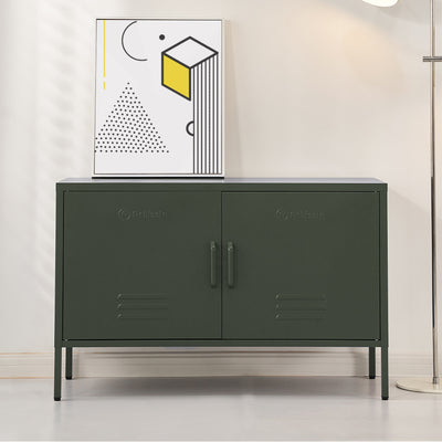 Dealsmate In Buffet Sideboard Metal Cabinet - BASE Green