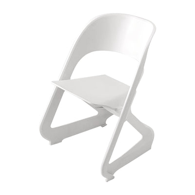 Dealsmate In Set of 4 Dining Chairs Office Cafe Lounge Seat Stackable Plastic Leisure Chairs White