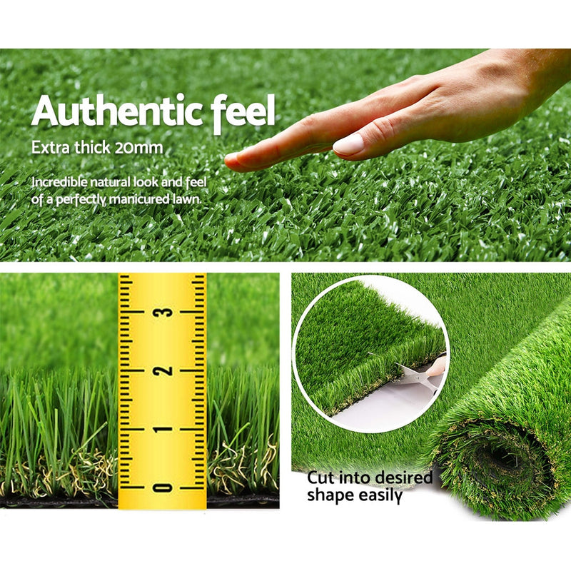 Dealsmate Primeturf Artificial Grass 20mm 1mx10m Synthetic Fake Lawn Turf Plastic Plant 4-coloured