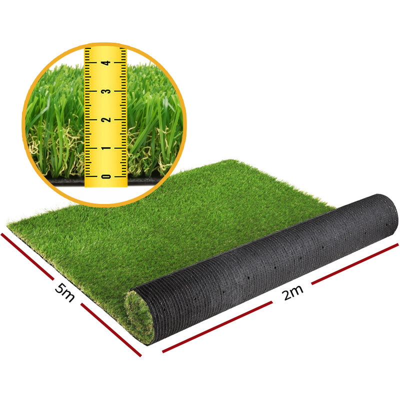 Dealsmate Primeturf Artificial Grass 30mm 2mx5m Synthetic Fake Lawn Turf Plastic Plant 4-coloured
