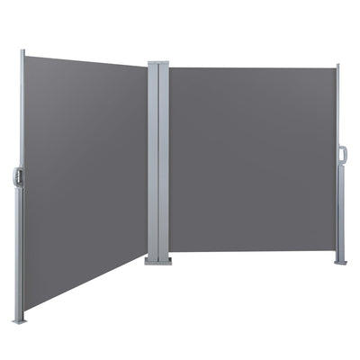 Dealsmate Instahut Side Awning Sun Shade Outdoor Retractable Privacy Screen 1.8MX6M Grey