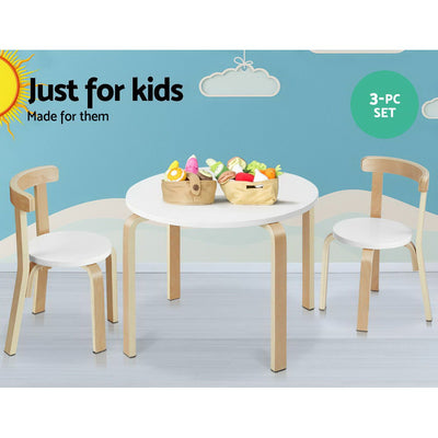 Dealsmate Keezi 3PCS Kids Table and Chairs Set Activity Toy Play Desk