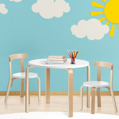 Dealsmate Keezi 3PCS Kids Table and Chairs Set Activity Toy Play Desk