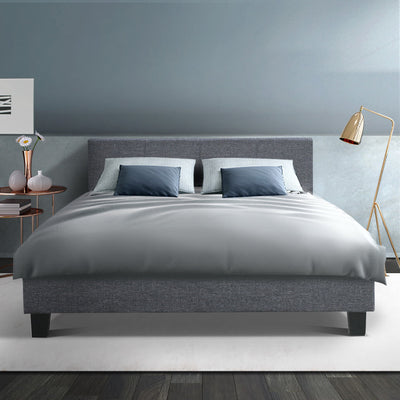 Dealsmate  Bed Frame Double Size Grey NEO