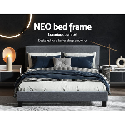 Dealsmate  Bed Frame Queen Size Grey NEO
