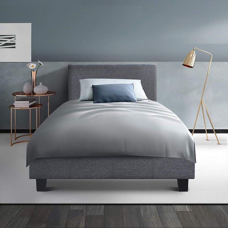 Dealsmate  Bed Frame Single Size Grey NEO