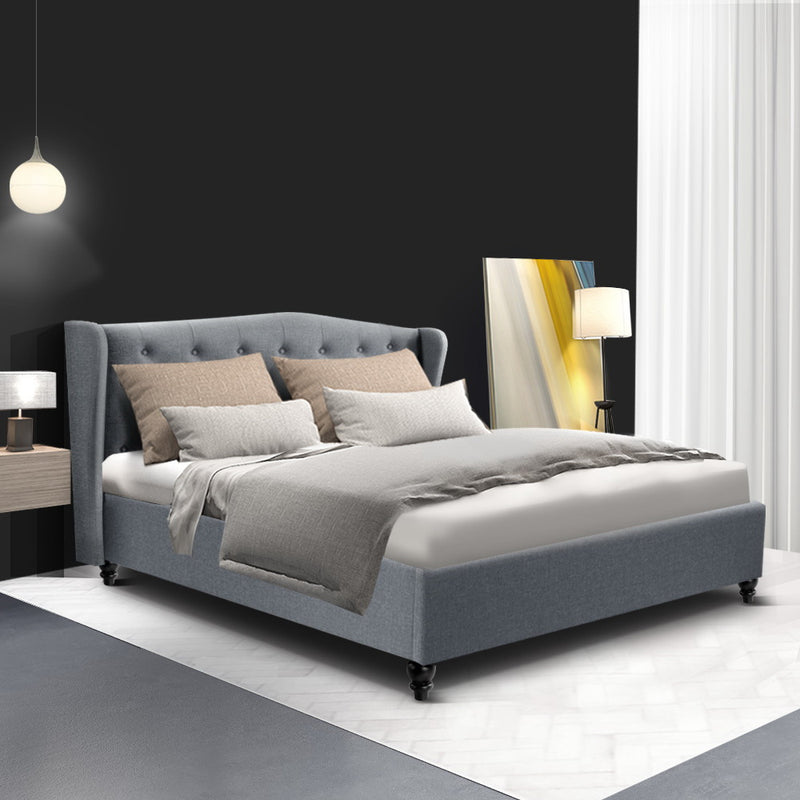 Dealsmate  Bed Frame Double Size Grey PIER