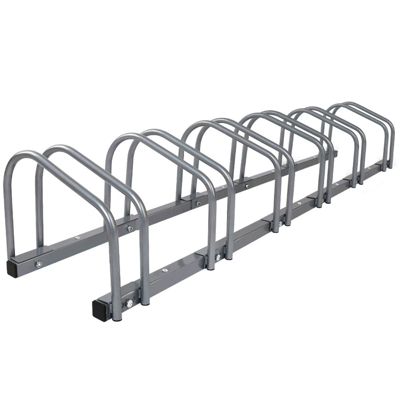 Dealsmate Weisshorn 6 Bike Stand Rack Bicycle Storage Floor Parking Holder Cycling Silver