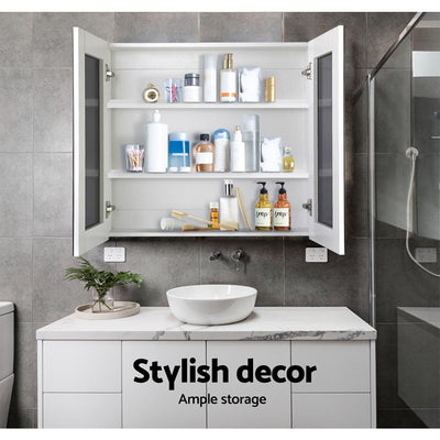Dealsmate Cefito Bathroom Mirror Cabinet 750x720mm White