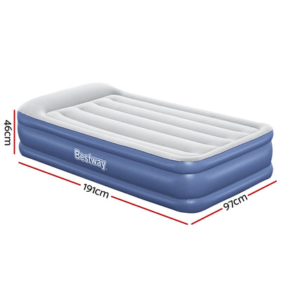 Dealsmate  Air Mattress Single Inflatable Bed 46cm Airbed Blue