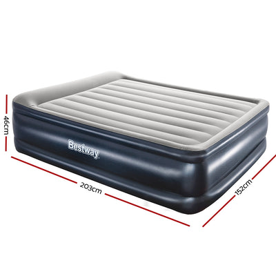 Dealsmate  Air Mattress Queen Inflatable Bed 46cm Airbed Blue