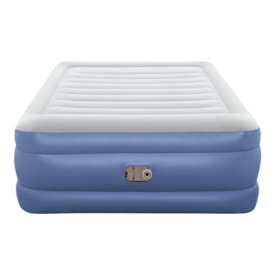Dealsmate  Air Mattress Queen Inflatable Bed 61cm Airbed Blue