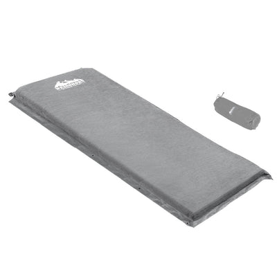 Dealsmate Weisshorn Self Inflating Mattress Camping Sleeping Mat Air Bed Single Grey