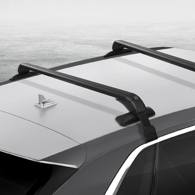 Dealsmate Universal Car Roof Rack Cross Bars 90cm Aluminium Adjustable Lockable 45kg Clamps
