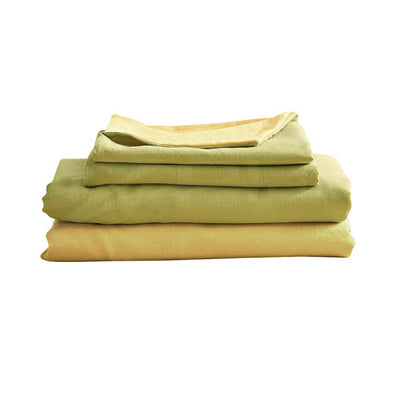 Dealsmate Cosy Club Cotton Bed Sheets Set Yellow Cover Single