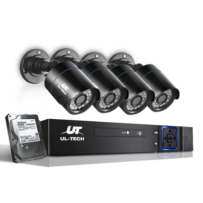 Dealsmate UL-tech CCTV Security System 4CH DVR 4 Cameras 2TB Hard Drive