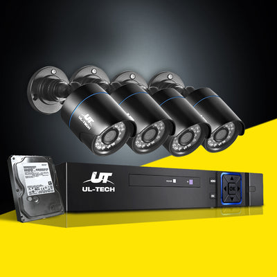 Dealsmate UL-tech CCTV Security System 8CH DVR 4 Cameras 1TB Hard Drive