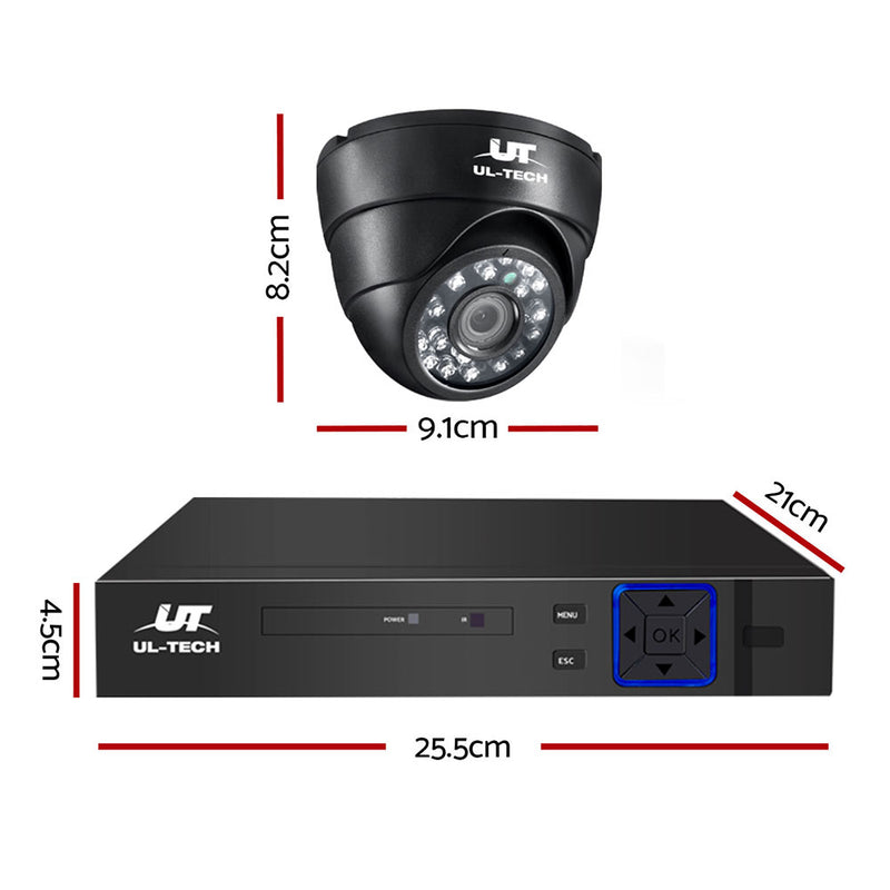 Dealsmate UL-tech CCTV Security System 8CH DVR 4 Cameras 1080p