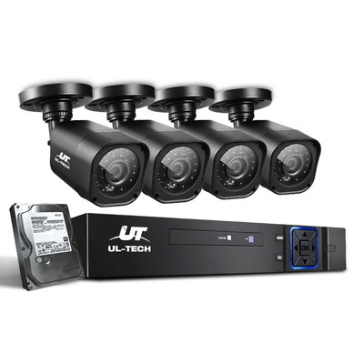 Dealsmate UL-tech CCTV Security System 8CH DVR 4 Cameras 2TB Hard Drive