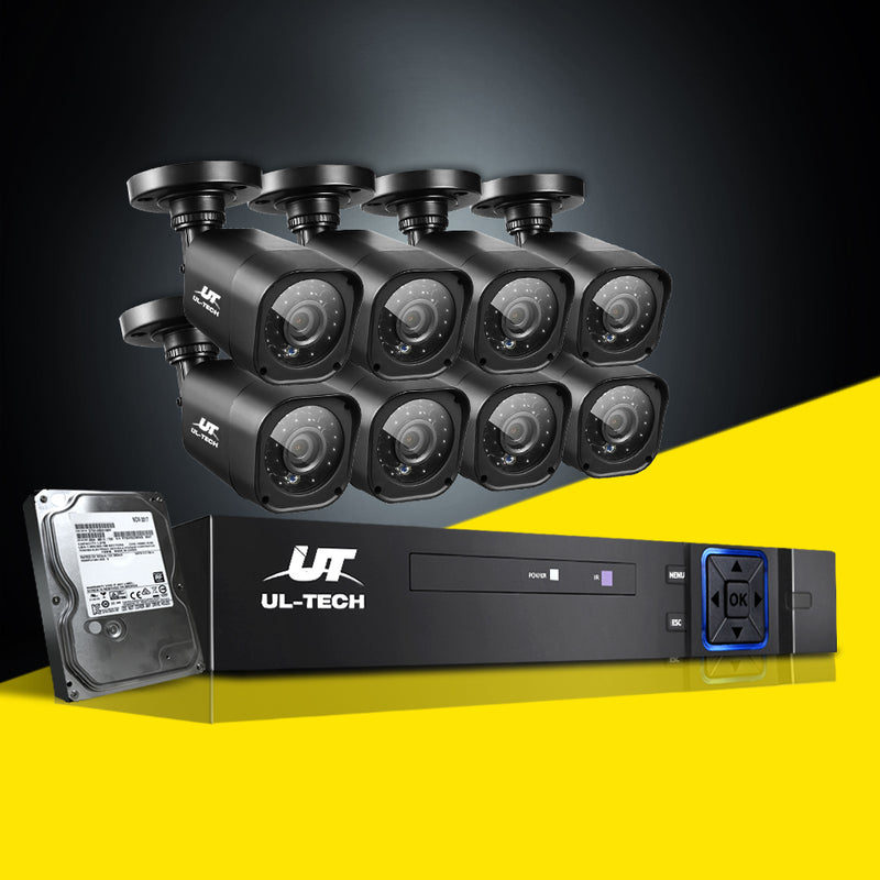 Dealsmate UL-tech CCTV Security System 8CH DVR 8 Cameras 1TB Hard Drive