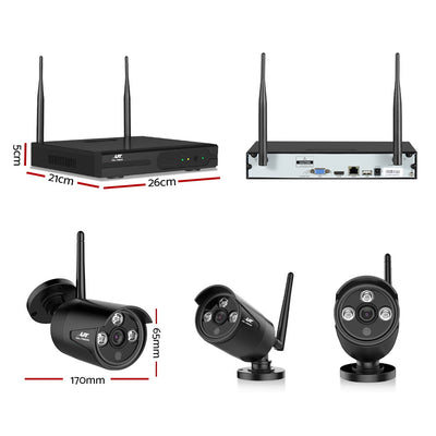 Dealsmate UL-tech Wireless CCTV Security System 8CH NVR 3MP 4 Bullet Cameras 2TB