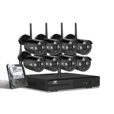 Dealsmate UL-tech Wireless CCTV Security System 8CH NVR 3MP 8 Bullet Cameras 2TB