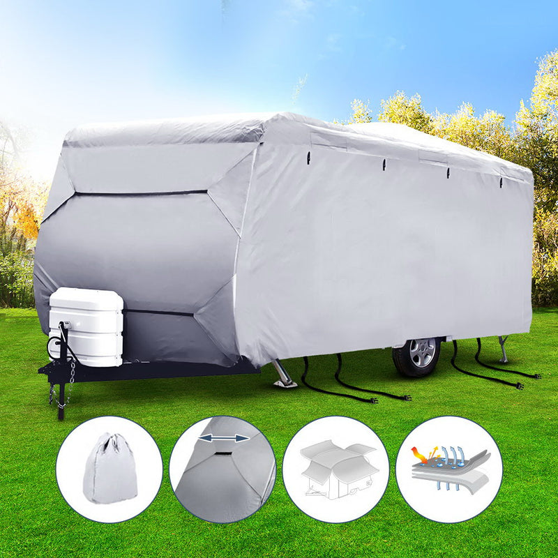 Dealsmate Weisshorn 22-24ft Caravan Cover Campervan 4 Layer UV Water Resistant