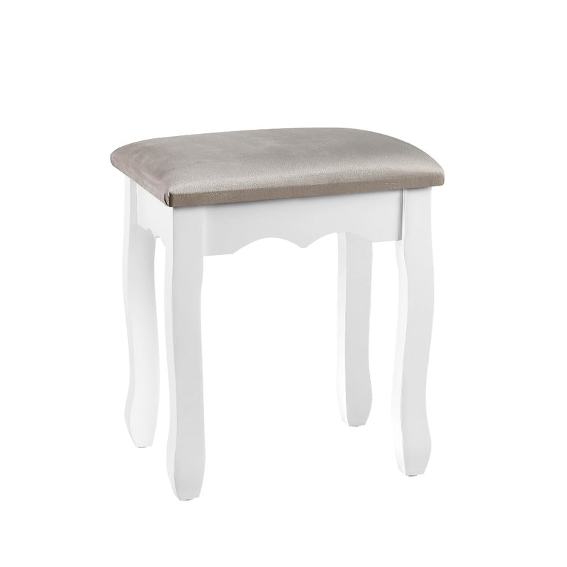 Dealsmate  Dressing Table Stool Velvet Grey