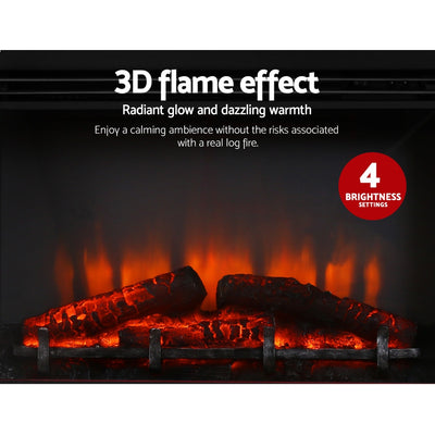Dealsmate Devanti Electric Fireplace Fire Heater 2000W White