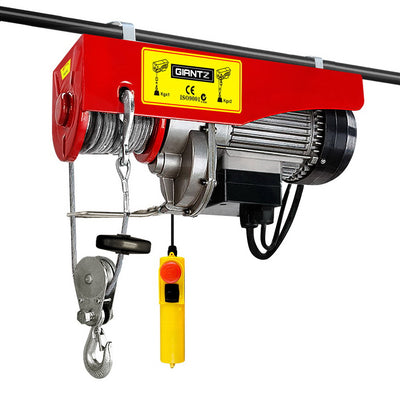 Dealsmate  Electric Hoist Winch 300/600KG Cable 18M Rope Tool Remote Chain Lifting
