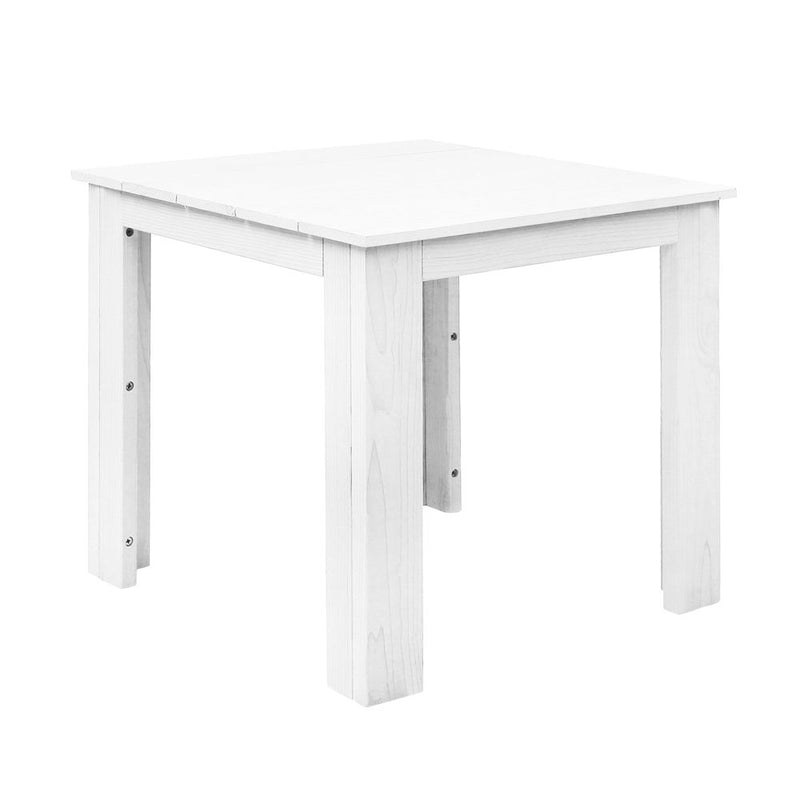 Dealsmate  Coffee Side Table Wooden Desk Outdoor Furniture Camping Garden White