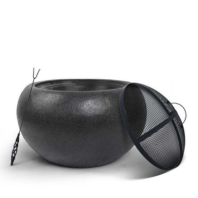 Dealsmate Grillz Fire Pit Bowl Black 61cm
