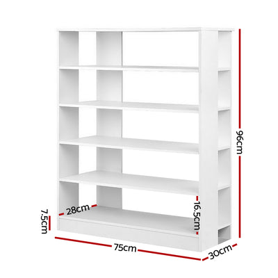 Dealsmate  6-Tier Shoe Rack Cabinet - White