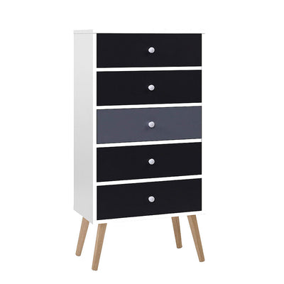 Dealsmate  5 Chest of Drawers - BONDS White