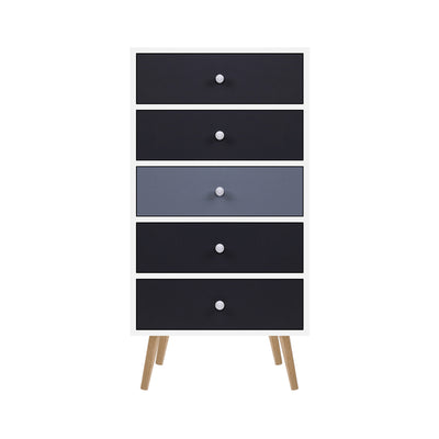 Dealsmate  5 Chest of Drawers - BONDS White