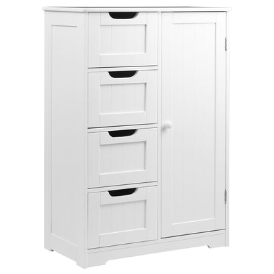 Dealsmate  Bathroom Cabinet Storage Drawers White
