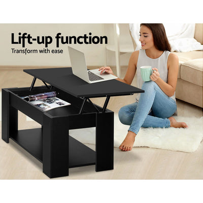 Dealsmate  Coffee Table Lift-top Coffee Table Black