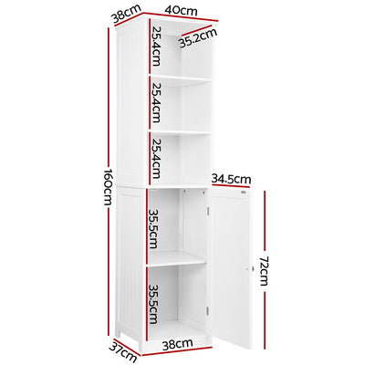 Dealsmate  Bathroom Cabinet Storage 160cm White