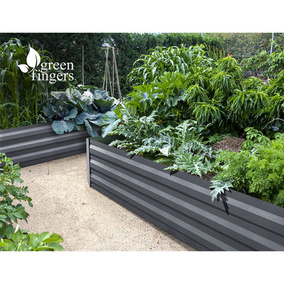 Dealsmate Greenfingers 2x Garden Bed 120x90cm Planter Box Raised Container Galvanised Herb