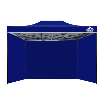Dealsmate Instahut Gazebo 3x4.5 Pop Up Marquee Folding Tent Wedding Gazebos Camping Outdoor Shade Canopy Blue