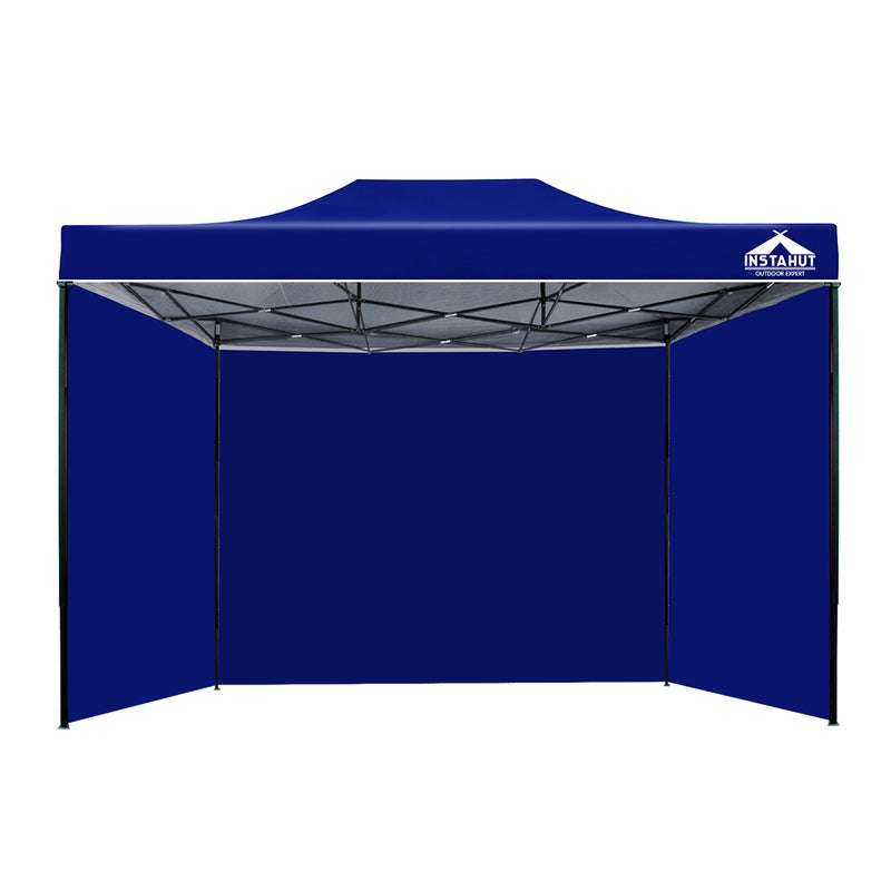 Dealsmate Instahut Gazebo 3x4.5 Pop Up Marquee Folding Tent Wedding Gazebos Camping Outdoor Shade Canopy Blue