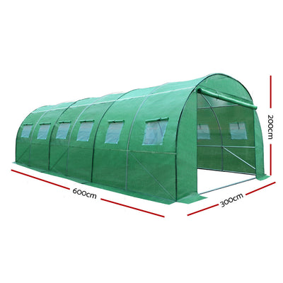 Dealsmate Greenfingers Greenhouse 6x3x2M Walk in Green House Tunnel Plant Garden Shed Dome