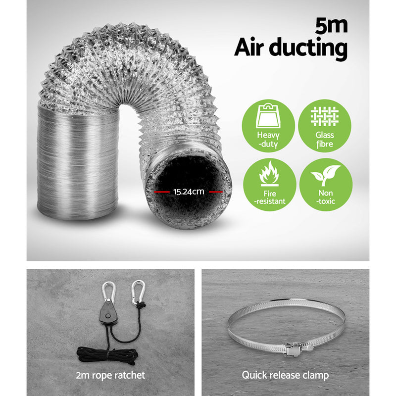 Dealsmate Greenfingers 6Ventilation Kit Fan Grow Tent Kit Carbon Filter Duct Speed Controlled,Greenfingers 6Ventilation Kit Fan Grow Tent Carbon Filter Duct Speed Controlled