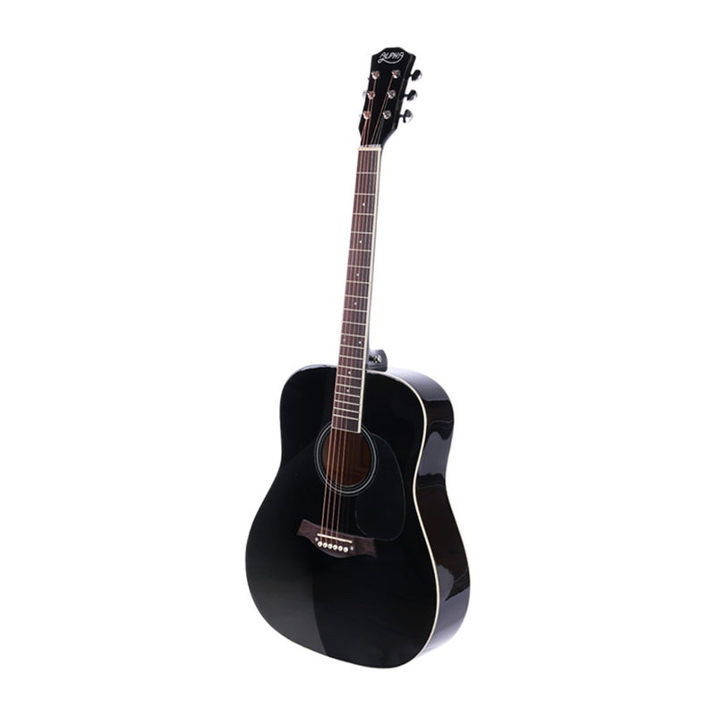 Dealsmate Alpha 41 Inch Acoustic Guitar Wooden Body Steel String Dreadnought Black