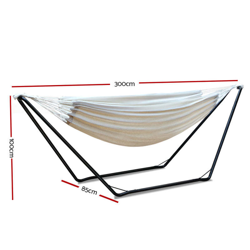 Dealsmate  Hammock Bed with Stand Outdoor Camping Hammocks Steel Frame