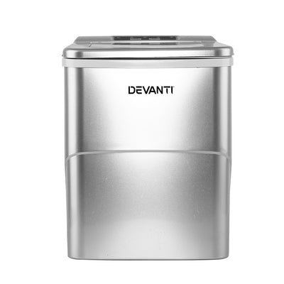 Dealsmate Devanti Portable Ice Cube Maker - Silver