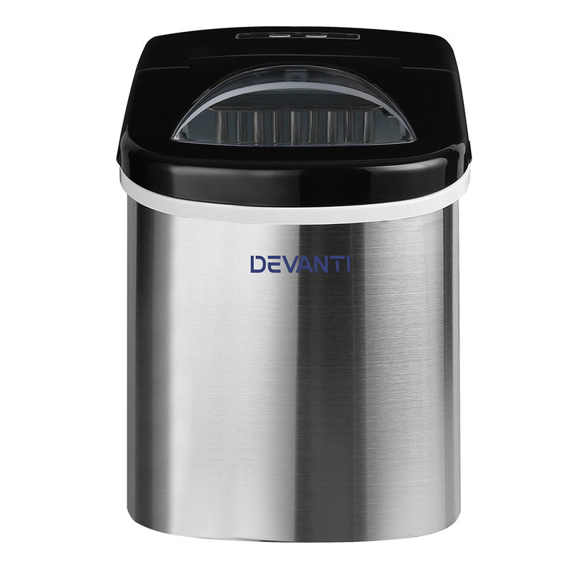 Dealsmate Devanti 2.4L Stainless Steel Portable Ice Cube Maker
