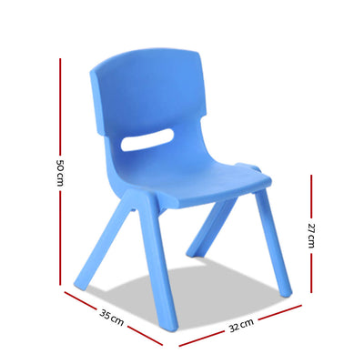 Dealsmate Keezi Kids Chairs Set Plastic Set of 4 Activity Study Chair 50KG