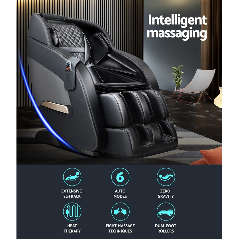 Dealsmate Livemor Massage Chair Electric Recliner Massager Black Decima